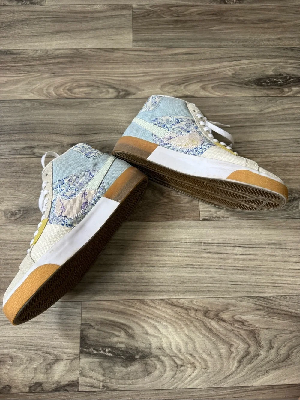 Nike Sb Zoom Blazer Mid Premium Paisley Pack - Boarder Blue Size 8.5